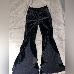 Handmade velvet flare leggings